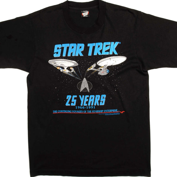 VINTAGE STAR TREK 25TH ANNIVERSARY TEE SHIRT 1991 SIZE MEDIUM MADE IN USA