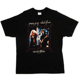 Vintage Jimmy Page And Robert Plant No Quarter World Tour 1995 Tee Shirt Size XL. BLACK