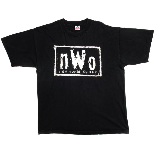 VINTAGE WRESTLING NEW WORLD ORDER TEE SHIRT 90'S SIZE XL  BLACK