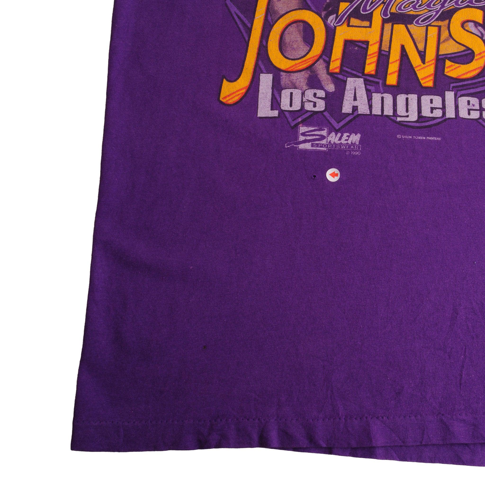 Vintage NBA La Lakers Magic Johnson Tee Shirt 1989 XL Made in USA