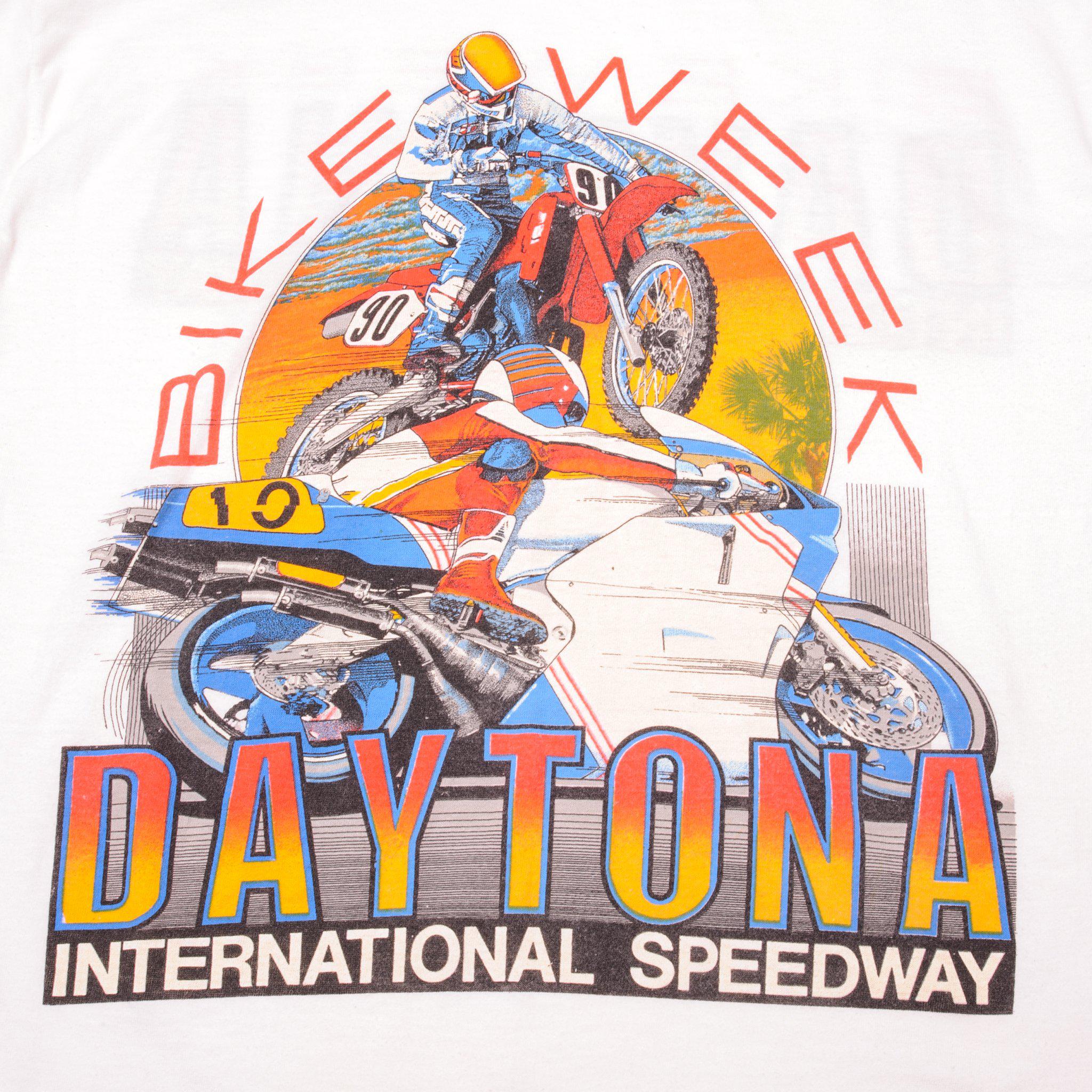 VINTAGE DAYTONA BIKE WEEK LONG SLEEVES TEE SHIRT 1990s SIZE MEDIUM