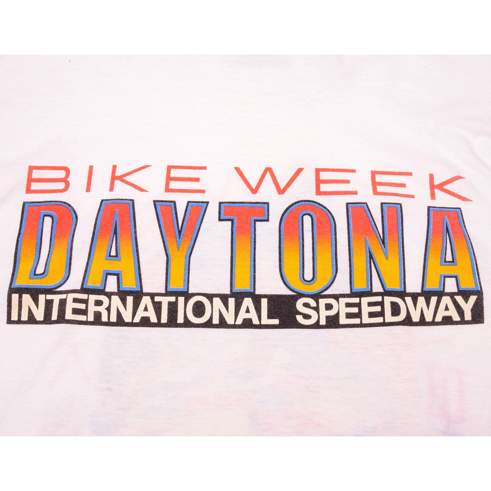 VINTAGE DAYTONA BIKE WEEK LONG SLEEVES TEE SHIRT 1990s SIZE MEDIUM