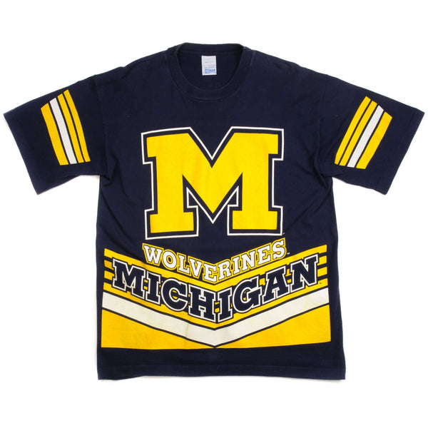 Vintage NFL Michigan Wolverines Tee Shirt Size Large Made In USA.