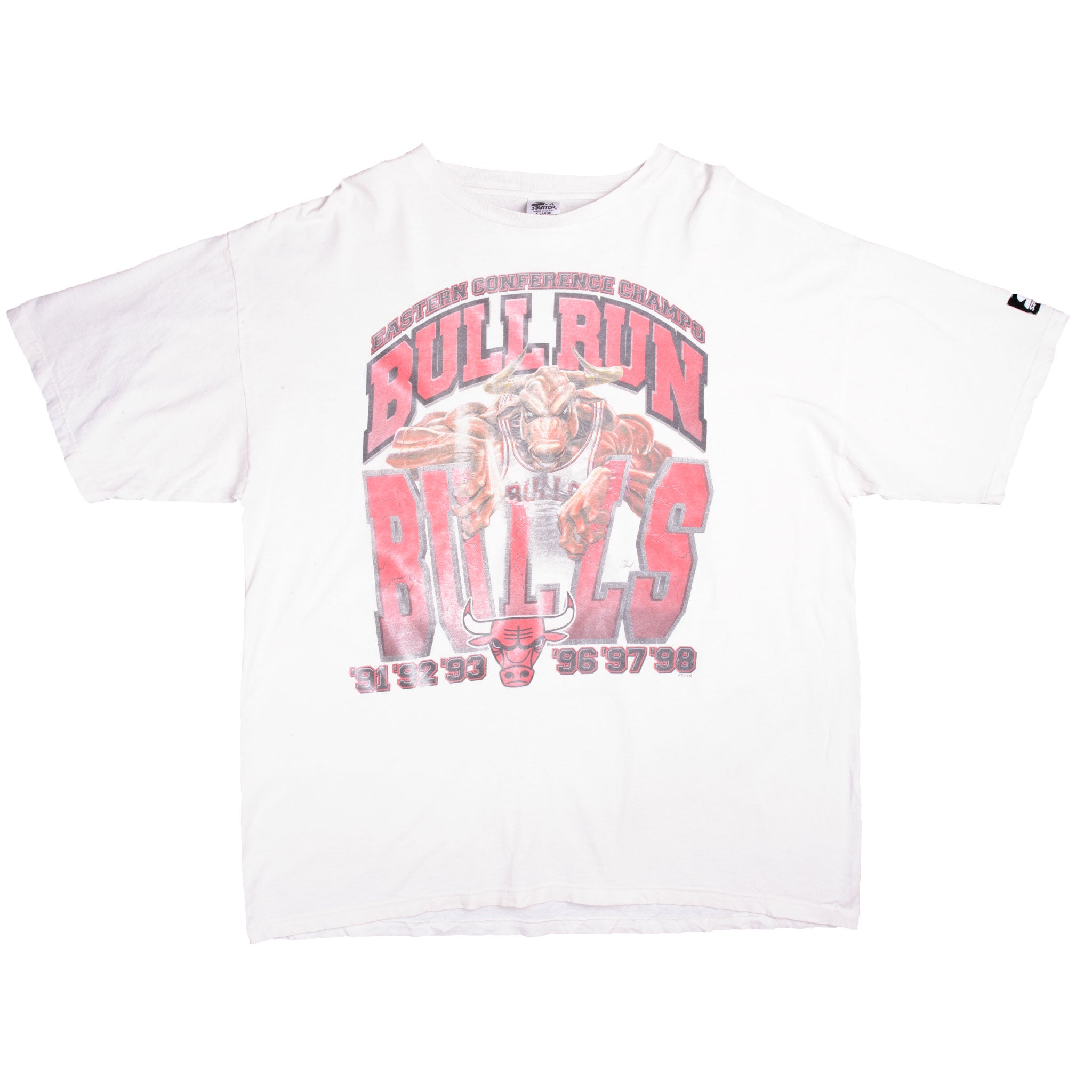 Vintage Chicago Bulls T shirt XL 1996 NBA Finals STARTER Single Stitched  Rare