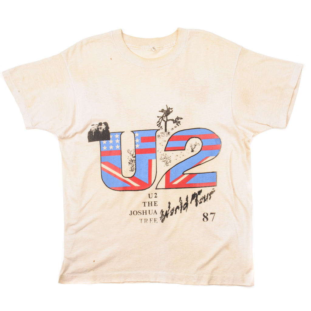 VINTAGE U2 THE JOSHUA TREE WORLD TOUR 87 TEE SHIRT SIZE MEDIUM MADE IN USA