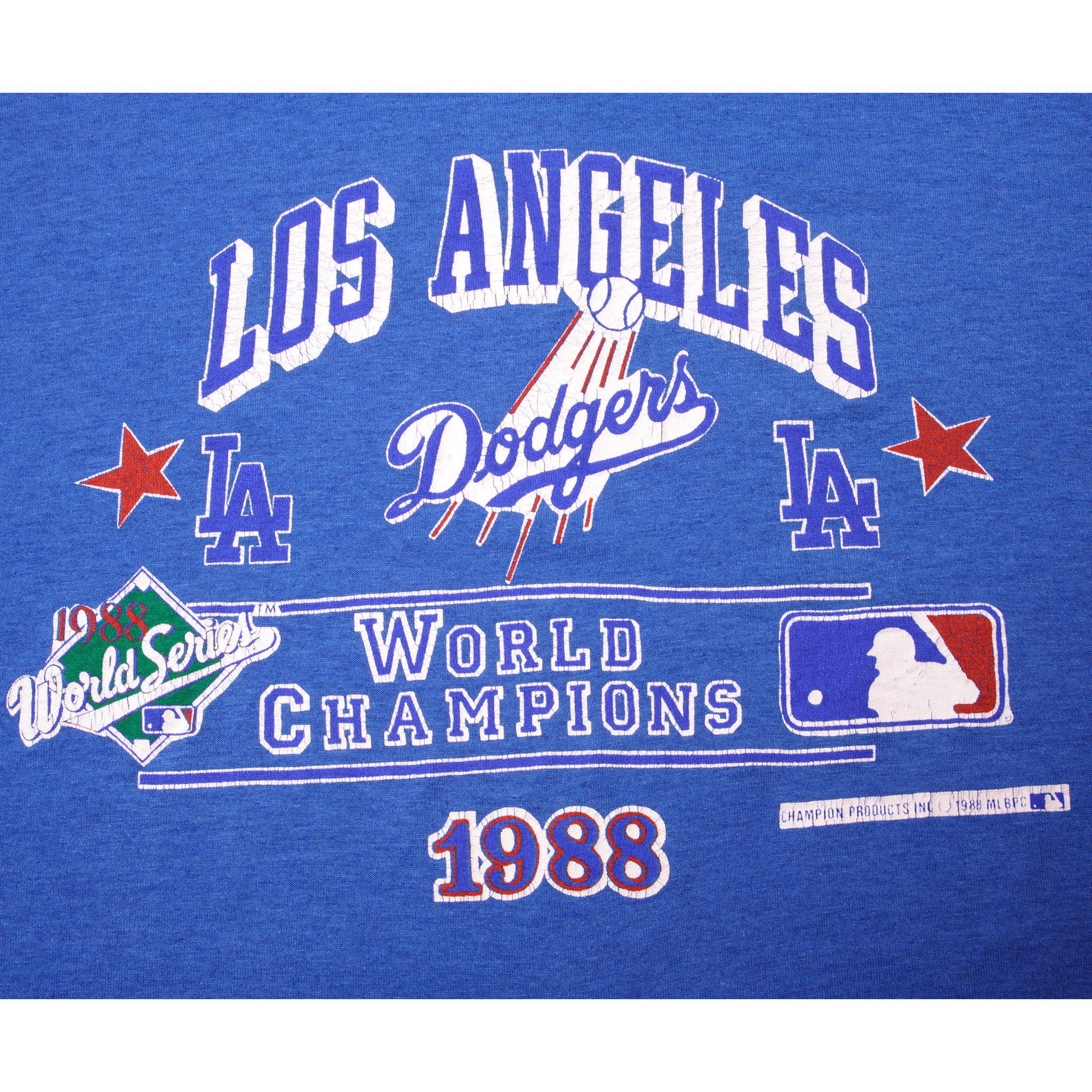 Vintage 80s Champion LA Dodgers T-shirt XLarge Baseball Retro Print Thin  50/50