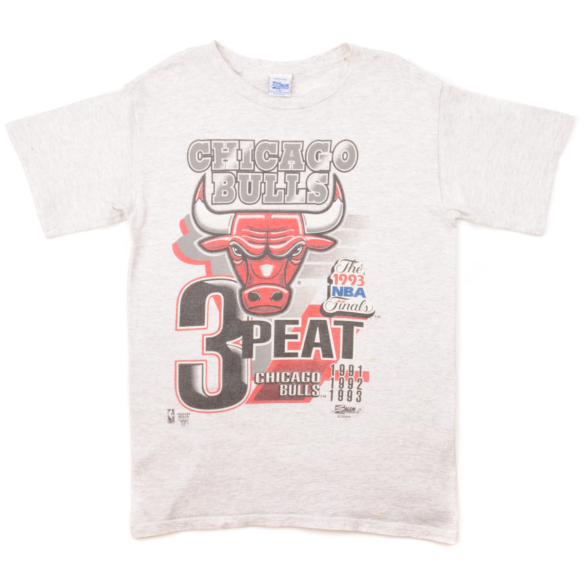 1993 Chicago Bulls Salem Sportswear Comic Strip NBA T Shirt Size