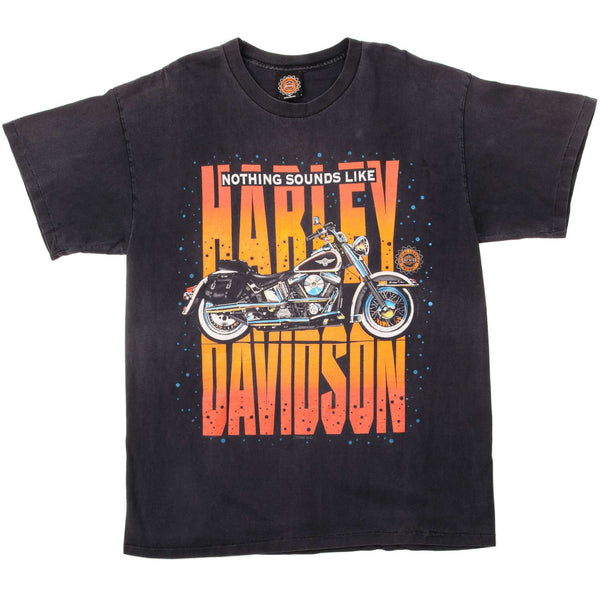 Vintage Nothing Sounds Like Harley Davidson Tee Shirt 1996 Size Large Made In USA. BLACK