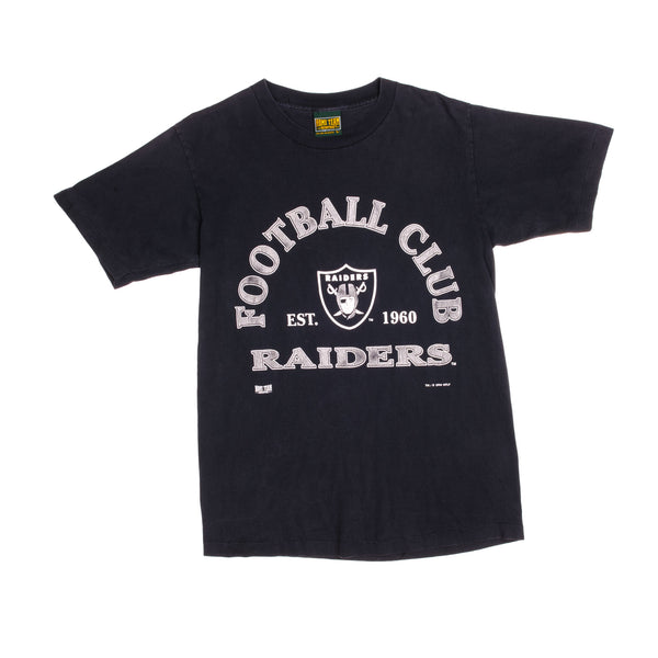 Vintage NFL Football Club Los Angeles Raiders Tee Shirt 1994 Size M Made In USA With Single Stitch Sleeves