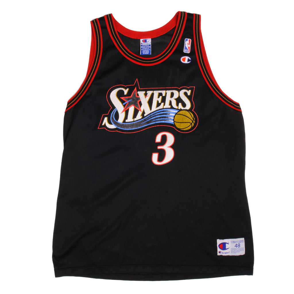 1990s Allen Iverson Philadelphia 76ers Basketball NBA Jersey – WyCo Vintage