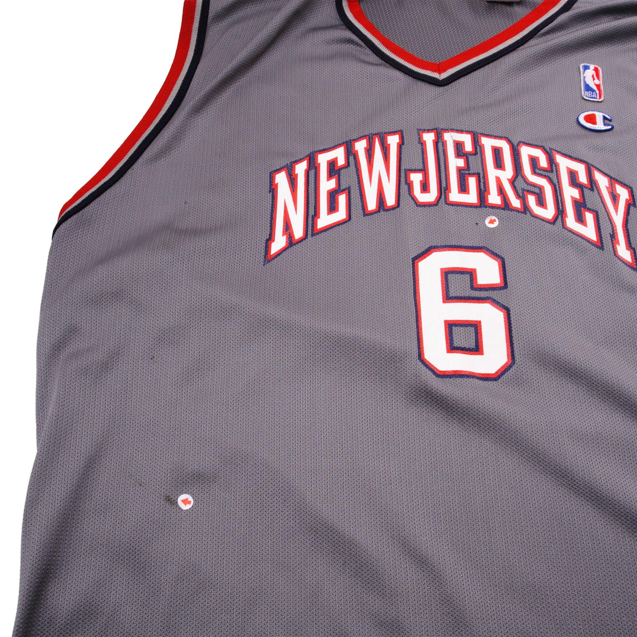 Throwback Mens Kenyon Martin #6 New Jersey Nets Jersey Size XL SEWN White  Nike