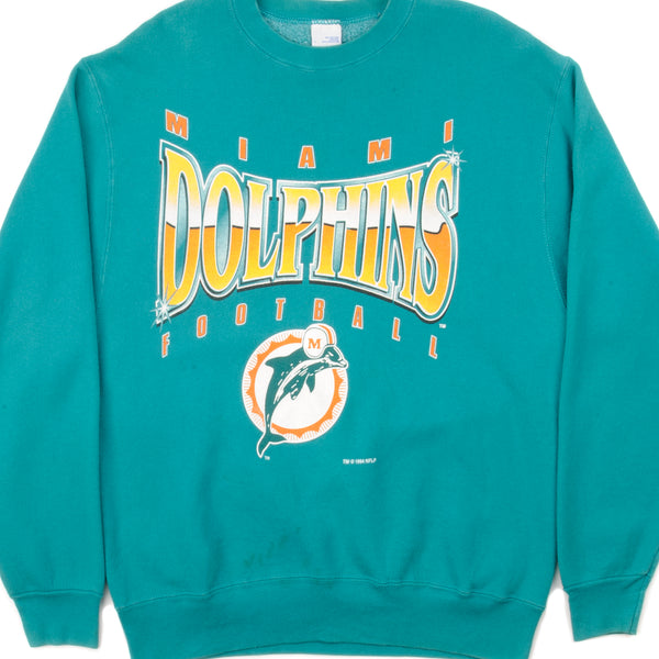 SUDADERA VINTAGE NFL MIAMI DOLPHINS 1994 TALLA GRANDE FABRICADA EN EE. UU.