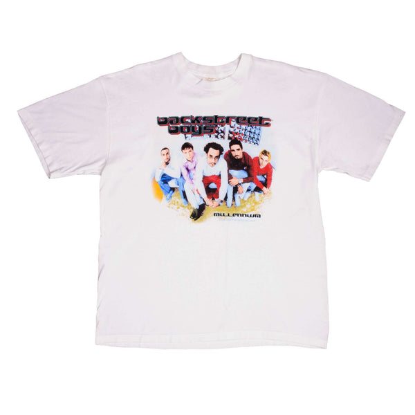 Vintage Back Street Boys With Nick Carter, Howie Dorough, AJ McLean, and cousins Brian Littrell and Kevin Richardson Millennium Tour Winterland Tee Shirt 1999 2000 Size XL