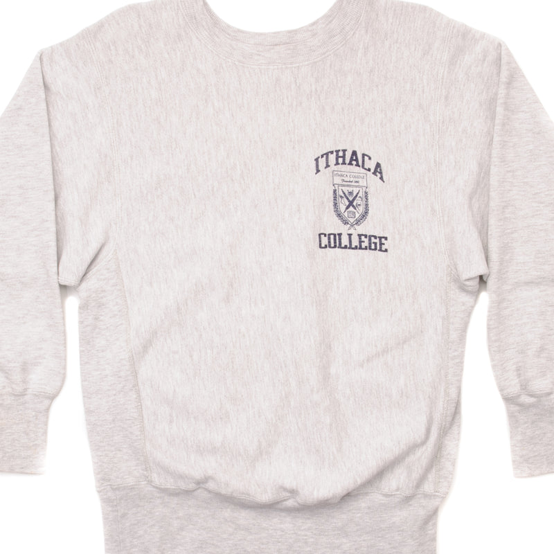 VINTAGE CHAMPION REVERSE WEAVE ITHACA COLLEGE SWEATSHIRT 1990-MID 1990’S SIZE MEDIUM MADE IN USA