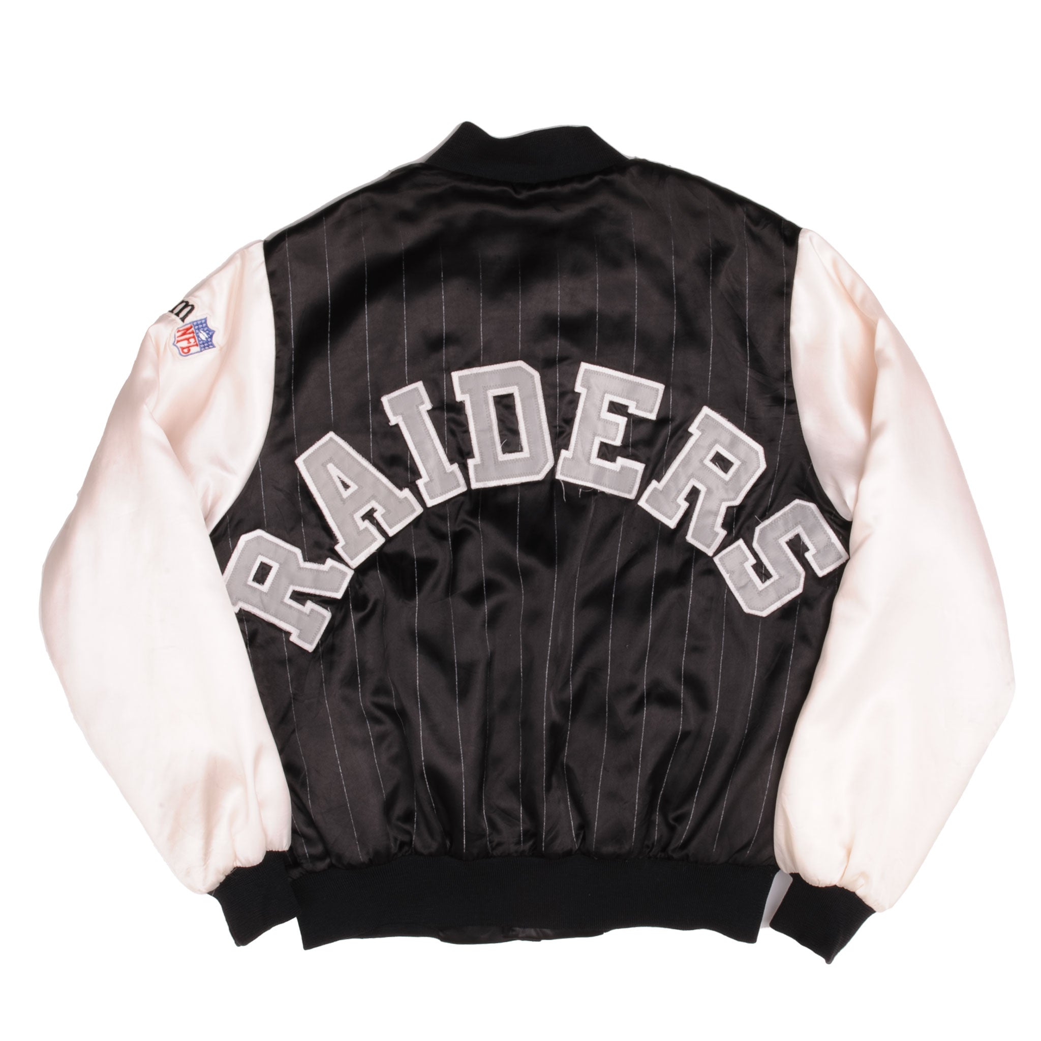 Vintage NFL Los Angeles Raiders Leather Jacket 1990s Size XL