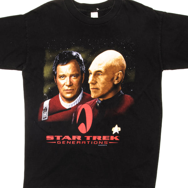 CAMISETA VINTAGE STAR TREK GENERATIONS 1994 TALLA GRANDE FABRICADA EN EE. UU.