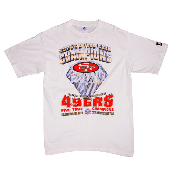 Vintage Nfl San Francisco 49Ers 5 Times Champions Tee Shirt 1994  Size Large Made In USA