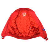 CHAQUETA BOMBER DE CUERO VINTAGE DE LA NFL SAN FRANCISCO 49ERS, TALLA PEQUEÑA