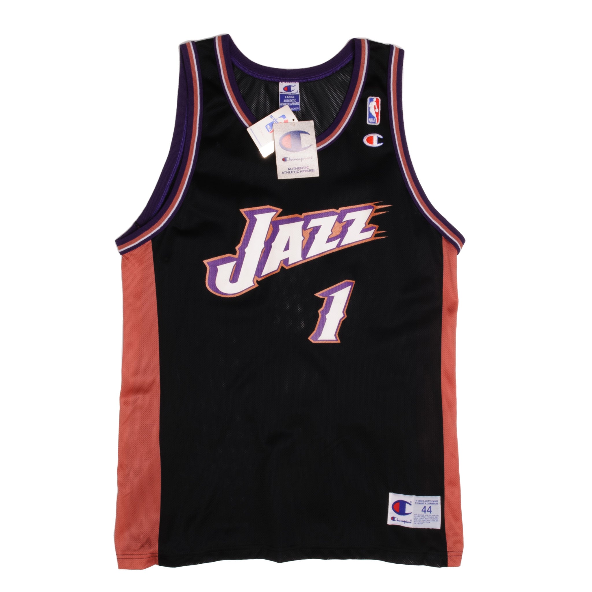 Vintage Champion NBA Utah Jazz Stockton #12 Jersey 1990s Size 48