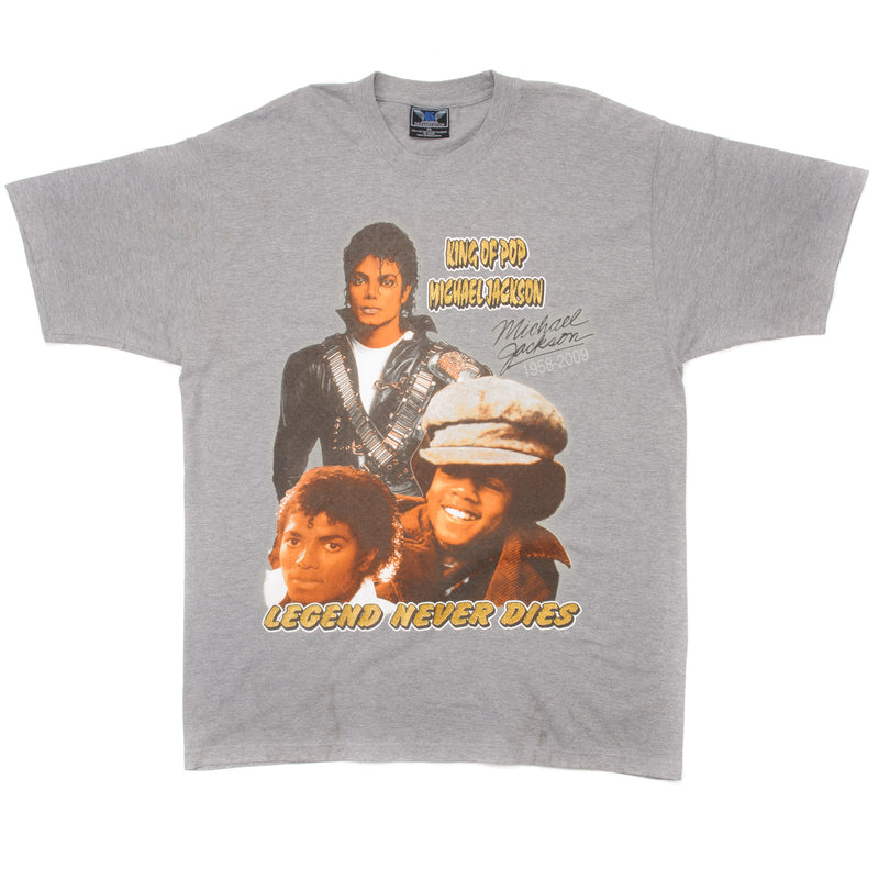 Vintage Michael Jackson King Of Pop Legend Never Dies Tee Shirt Size XL. GREY