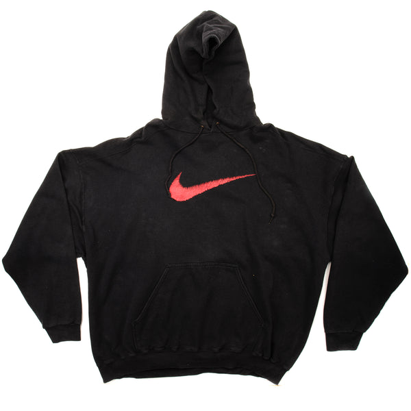 Vintage Nike Hoodie Sweatshirt 90S Size 3XL Made In USA. BLACK