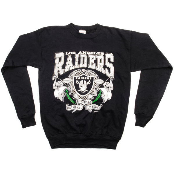 Vintage NFL Los Angeles Raiders Sweatshirt 1992 Size Large Made In USA. BLACK