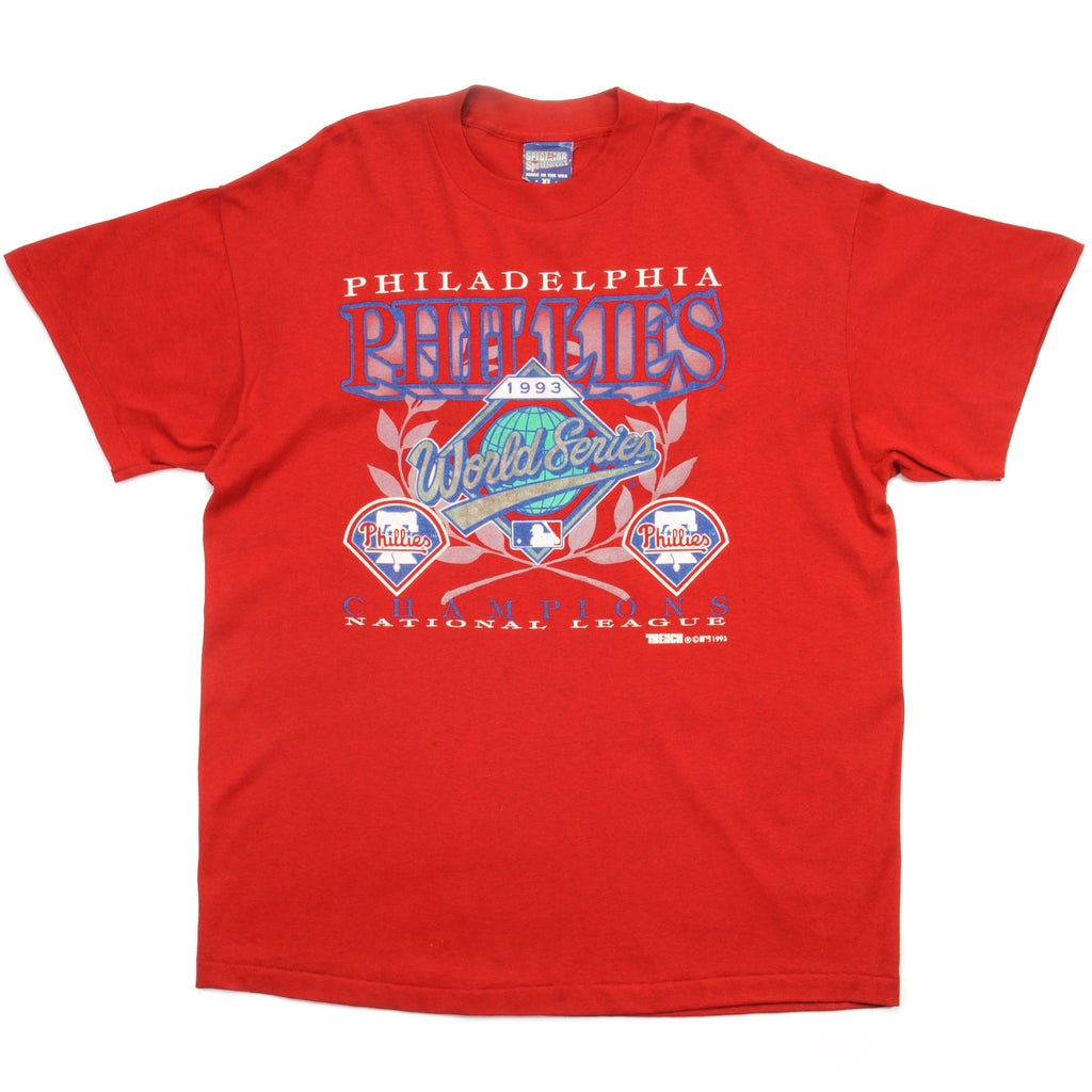Vintage MLB - Philadelphia Phillies World Series Champs T-Shirt 1993  X-Large – Vintage Club Clothing