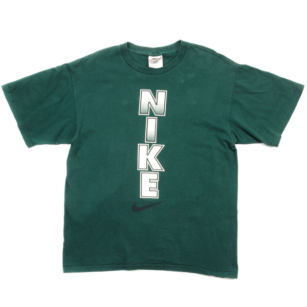 Vintage Nike Tee Shirt 1990S Size Medium Made In USA. GREEN