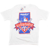 Vintage MLB Pinnacle Trading Cards Presents All Star Fan Fest Tee Shirt 1995 Size Medium Made In USA Deadstock. WHITE