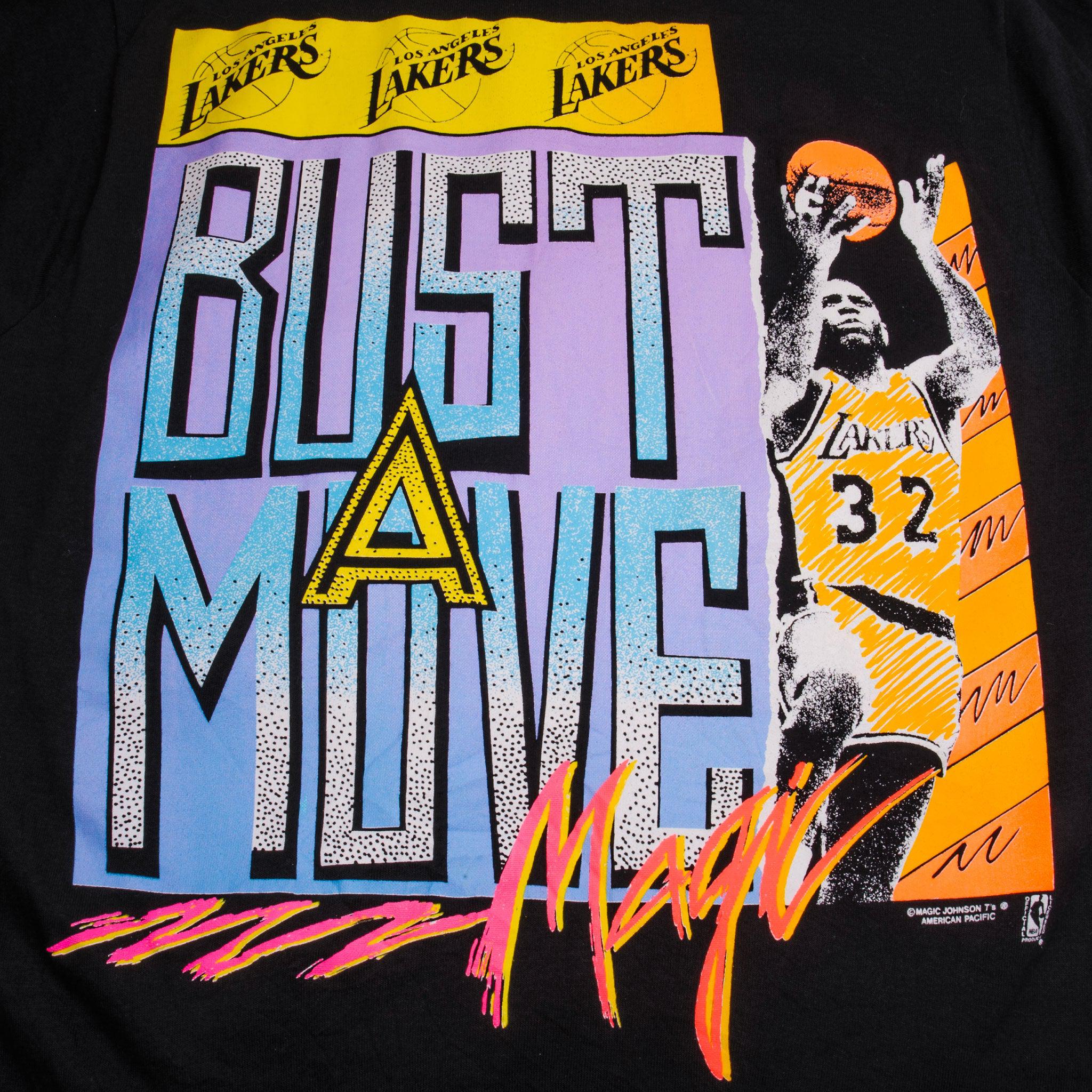 Sports / College Vintage NBA Magic Johnson Los Angeles Lakers Tee Shirt 1990 Size XL Made in USA