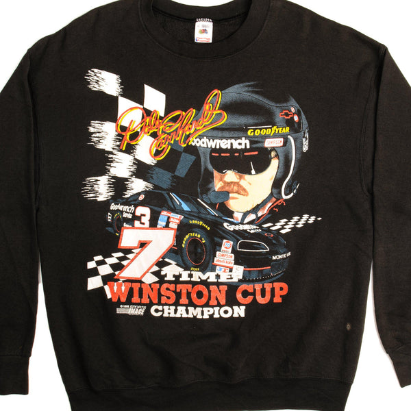 SUDADERA VINTAGE NASCAR DALE EARNHARDT 1995 TALLA XL FABRICADA EN EE. UU.