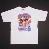 Vintage NFL Denver Broncos Afc Champs Tee Shirt 1987 Size Large Made Usa With Single Stitch Sleeves