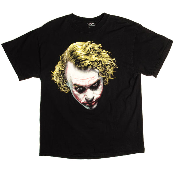 Vintage Batman : The Dark Knight The Joker Tee Shirt Size Medium. BLACK