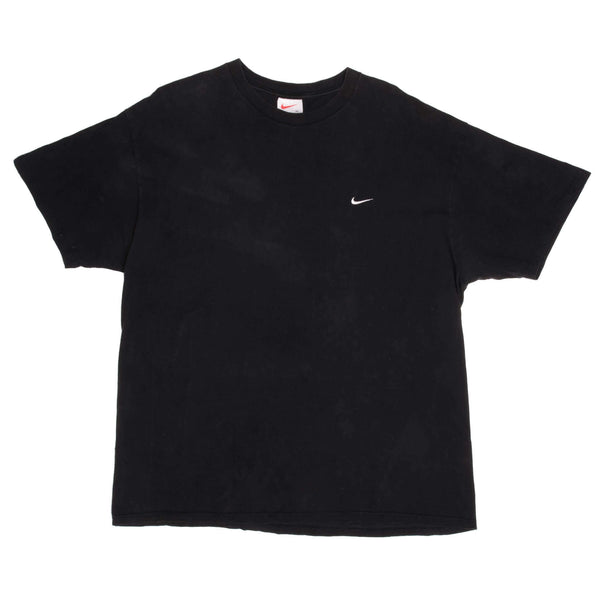 Vintage Nike Classic Swoosh Black Tee Shirt Size 1990s Size XL Made In USA