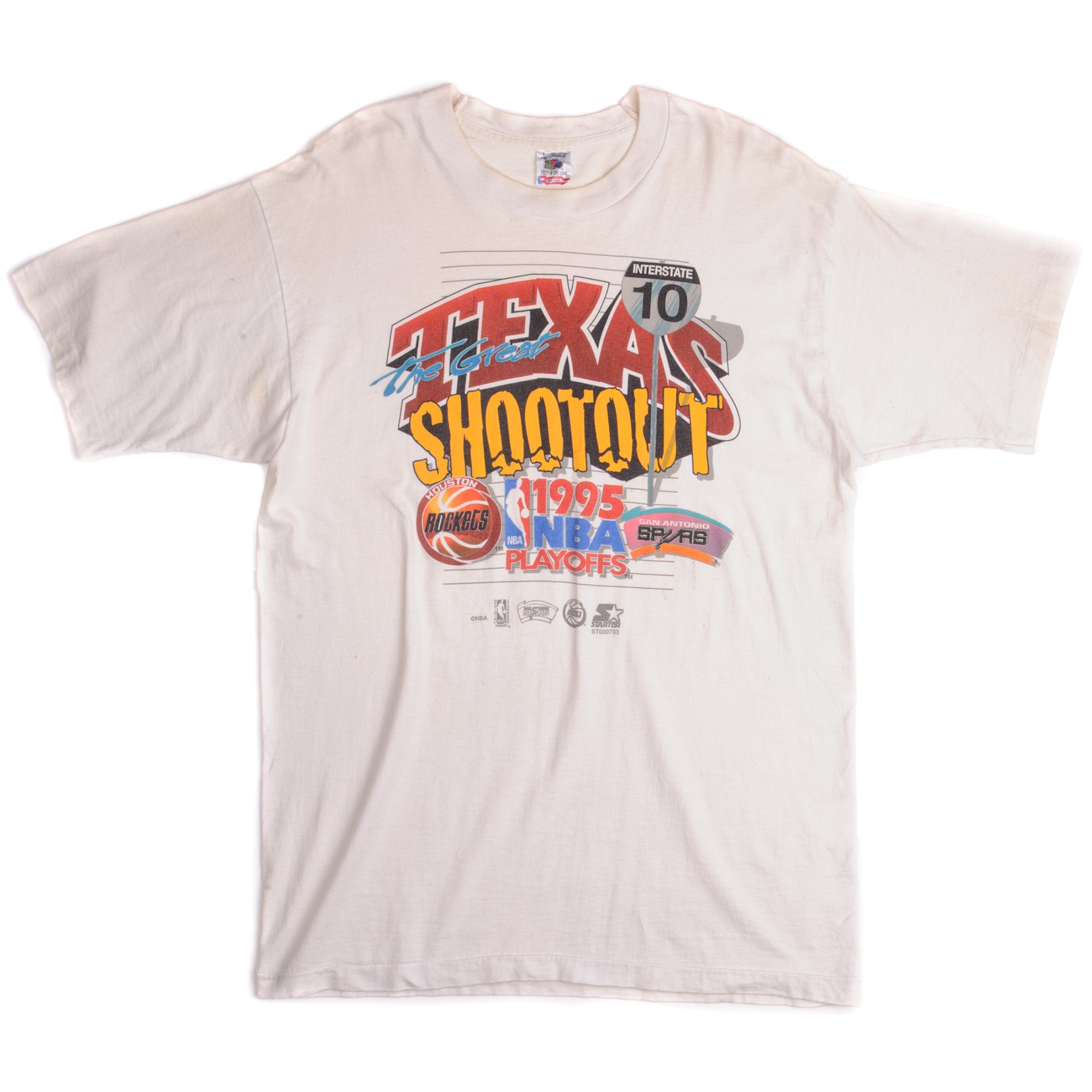 Starter Vintage 1995 NBA World Champions Houston Rockets Single Stitch T-Shirt.