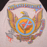 VINTAGE MOLLY HATCHET NO GUTS NO GLORY RAGLAN TEE SHIRT 1983 MEDIUM MADE IN USA
