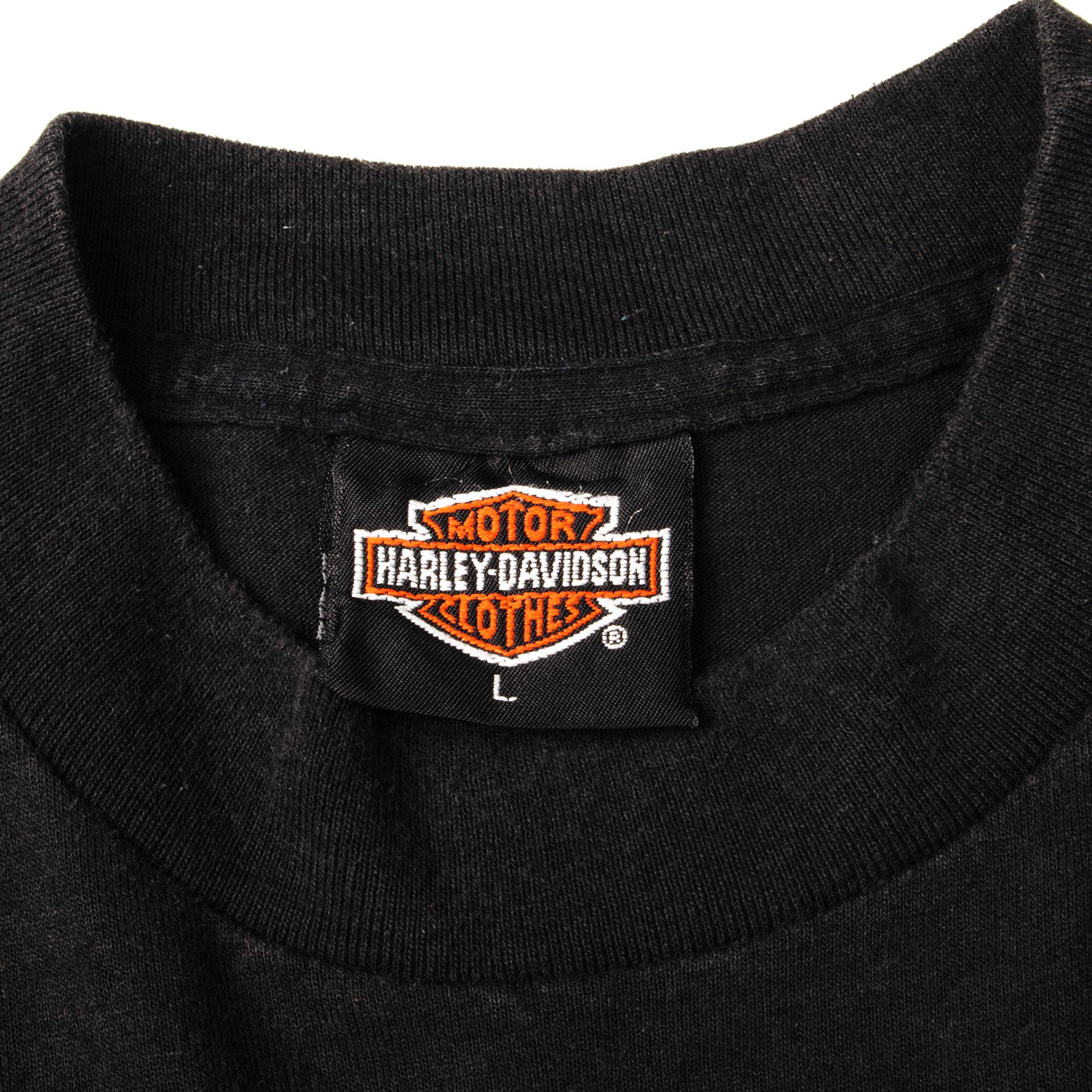 HARLEY DAVIDSON Motor Clothes T-Shirt 3D Emblem Vintage 1990 USA Moto Biker  Unisexe - Gabba Vintage