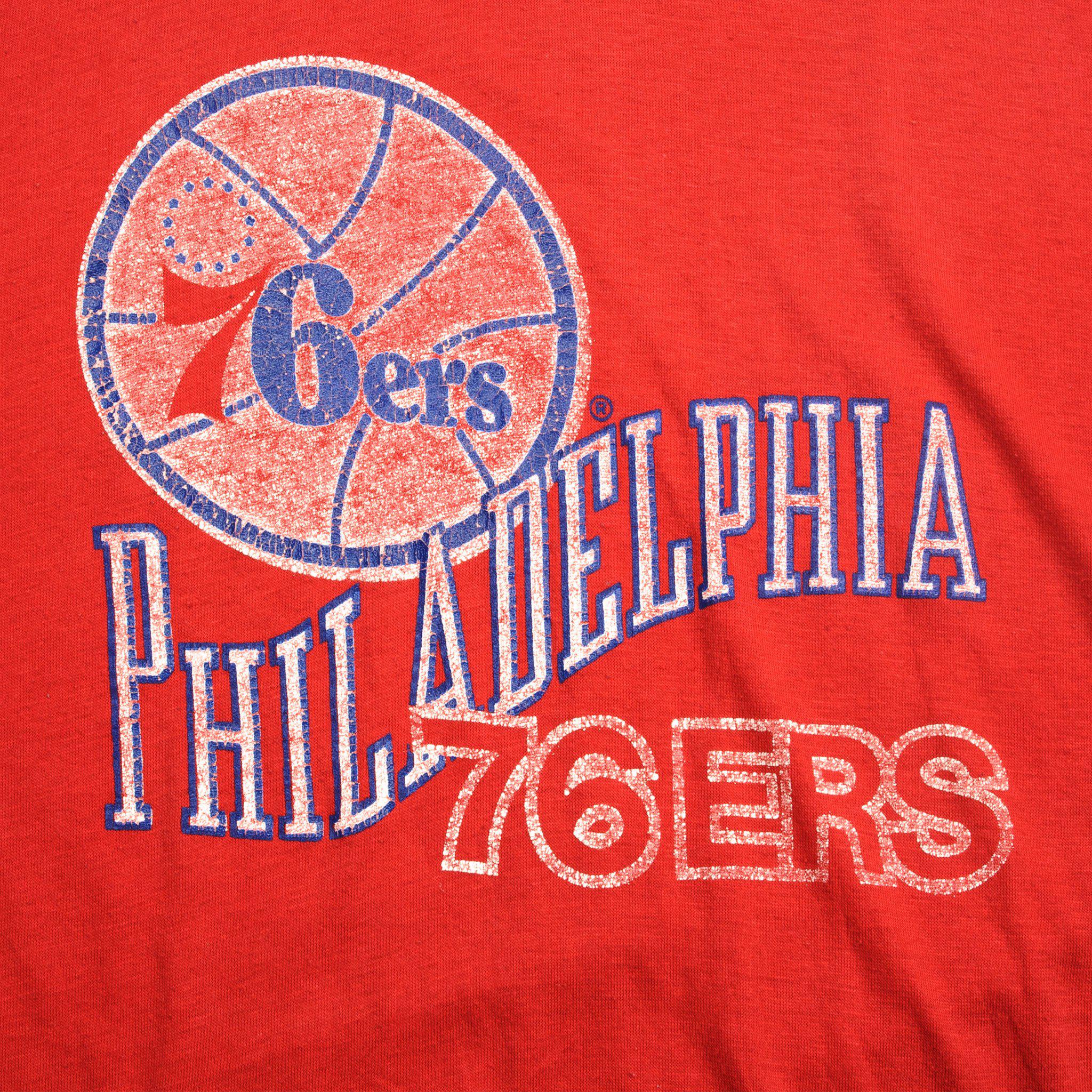 90s Philadelphia Sixers 76ers NBA Deadstock t-shirt Extra Large - The  Captains Vintage