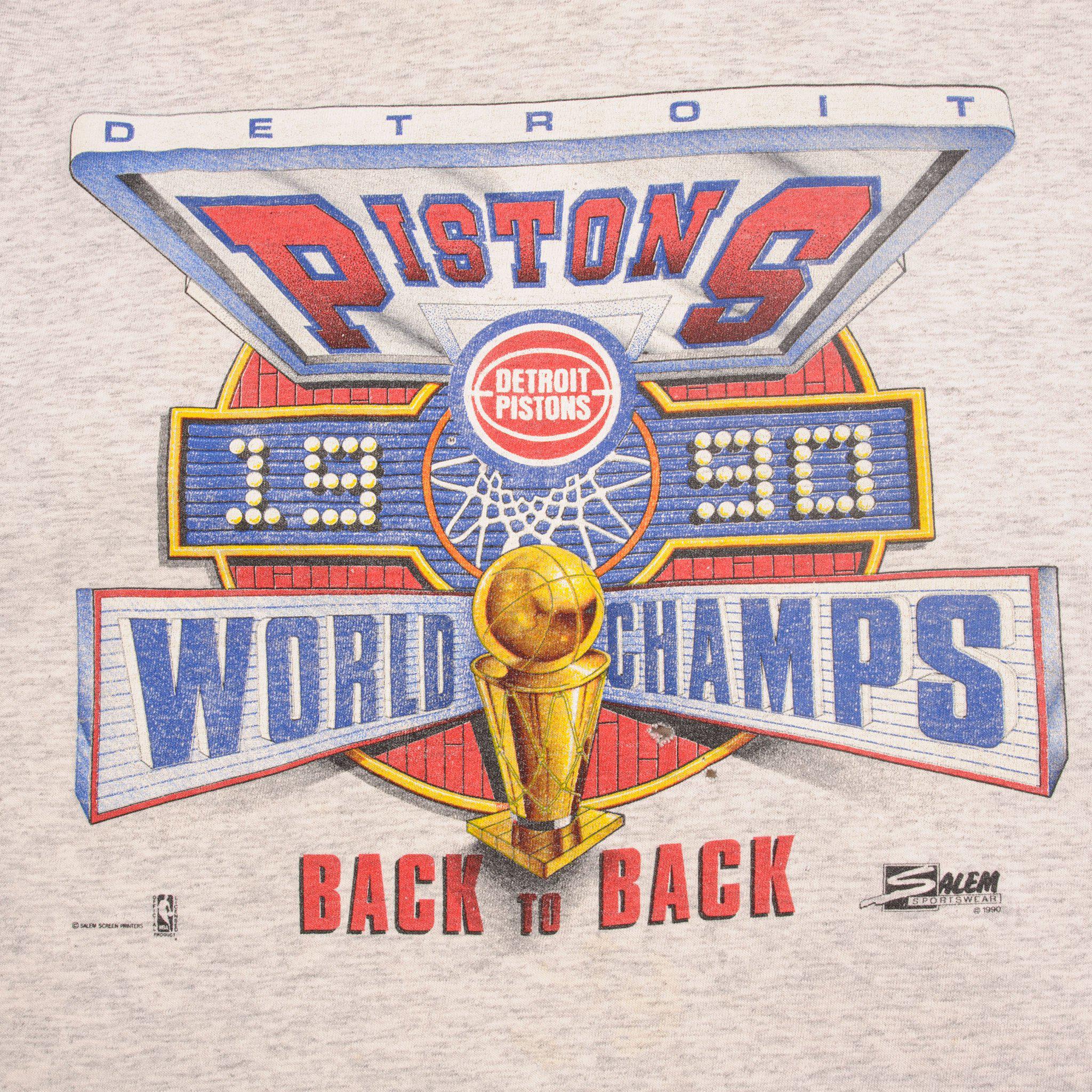 Vintage Y2K Detroit Pistons Teal Era Hose Logo NBA Basketball T