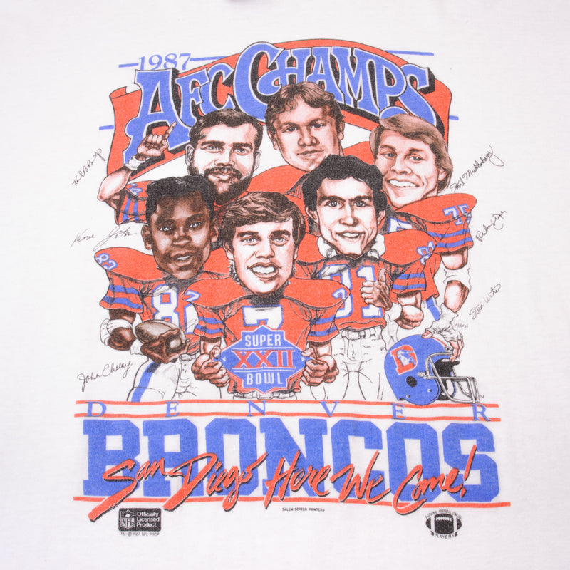 Vintage '87 DENVER BRONCOS NFL AFC Champs Caricature T-Shirt XL – XL3  VINTAGE CLOTHING