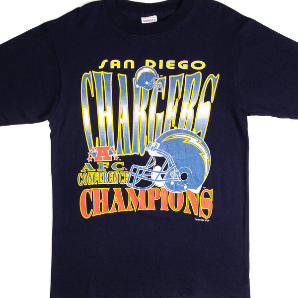 Vintage San Diego Chargers T Shirt Tee Trench Made USA Size 