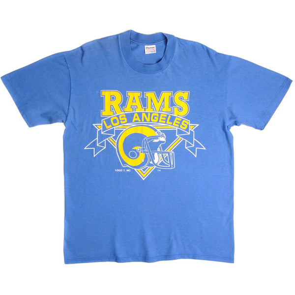 Vintage NFL Los Angeles Rams Tee Shirt Size Large Made In USA With Single Stitch Sleeves.