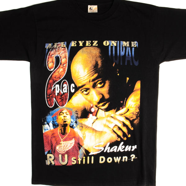 VINTAGE BOOTLEG 2PAC TUPAC DEATHROW TEE SHIRT 1990s SIZE MEDIUM