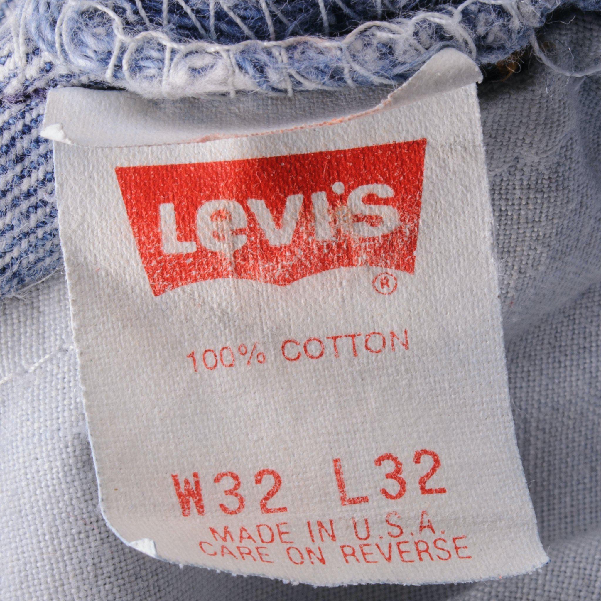VINTAGE LEVIS 501 JEANS 1988-1993 INDIGO SIZE W32 L31 MADE IN USA