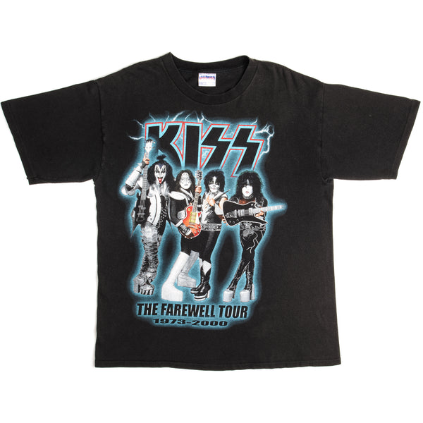 Vintage Kiss The Farewell World Tour Tee Shirt 2000 Size Large With Single Stitch Sleeves.  The Legend's growin' as the story's told !