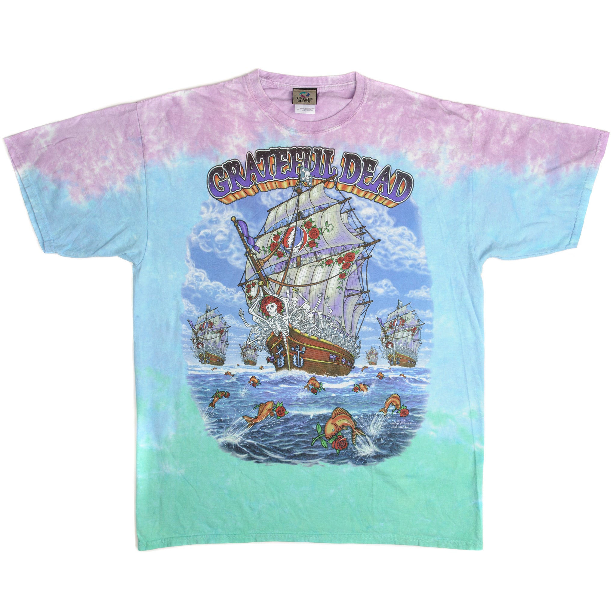 VINTAGE TIE-DYE THE GRATEFUL DEAD TEE SHIRT 2000 SIZE MEDIUM MADE IN U –  Vintage rare usa