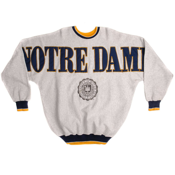 Vintage University Of Notre Dame Legends Athletic Sweatshirt Size 2X-Large Made In USA.