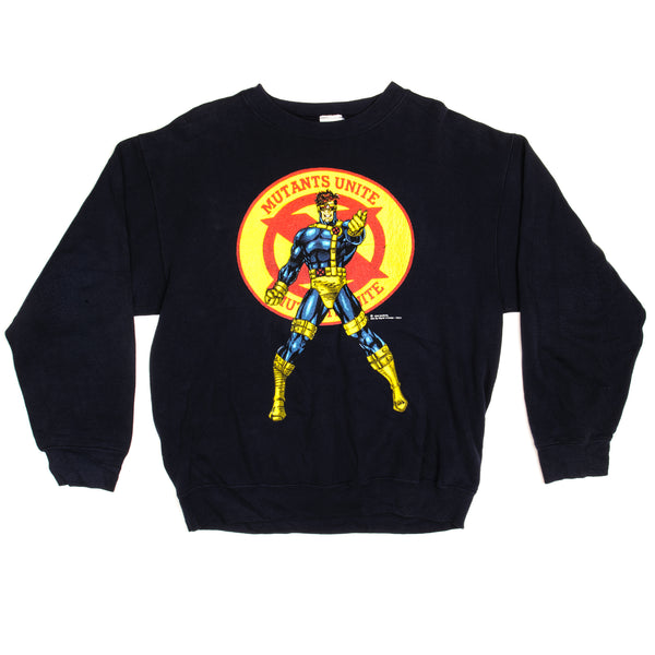 Vintage Marvel X-Men Mutants Unite Cyclops Signal Artwear Sweatshirt 1993 Size XLarge Made In USA.