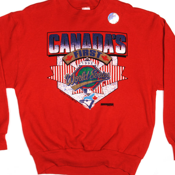 SUDADERA VINTAGE DE LA SERIE MUNDIAL DE MLB CANADÁ 1992 TALLA GRANDE NÚM.