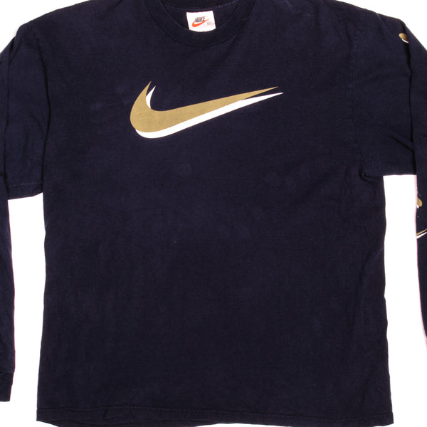 Vintage 70s Nike Sportswear Raglan Sleeves Big Logo Long Sleeves Shirt Size  XL 